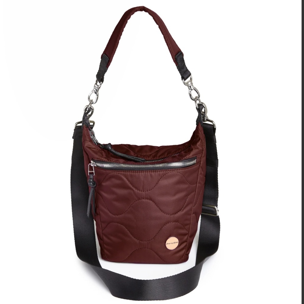 Chic Quilted Burgundy Shoulder Bag